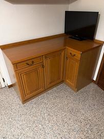 Mobile legno 150x60 con angolo da 30