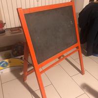 Lavagna scuola vera in ardesia con trepiede