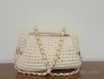 Borsa uncinetto clutch bag
