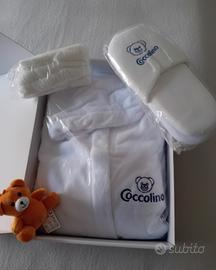 Set Completo Coccolino Accappatoio Ciabatte NUOVO 