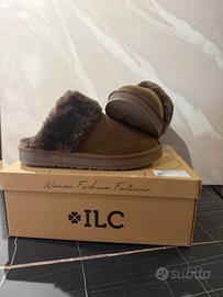 Ciabatte pelose donna ILC tg 37 marrone