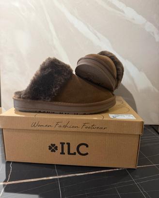 Ciabatte pelose donna ILC tg 37 marrone