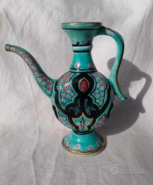 brocca ceramica smaltata artigianato tunisino 