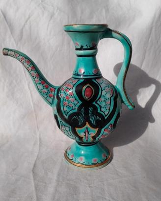 brocca ceramica smaltata artigianato tunisino 