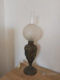 Splendida lampada vintage bronzo/vetro