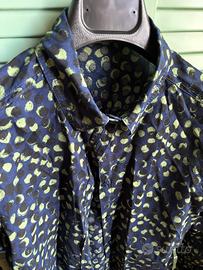 Camicia donna blu e verde BENETTON taglia XS