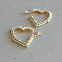 Orecchini Acciaio Dorato Bigiotteria Con Cuore