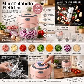 Tagliaverdure, minitriTatutto elettrico 100/250 ml