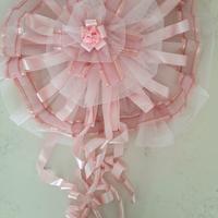 Fiocco nascita bambina fatto a mano