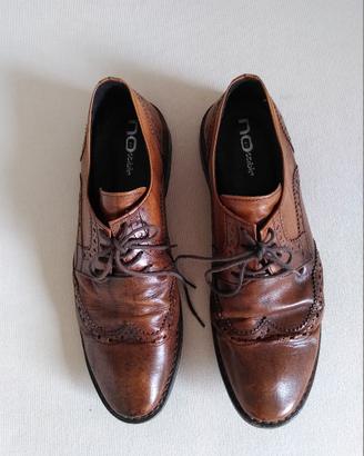 Scarpe stringate eleganti da uomo in pelle marrone