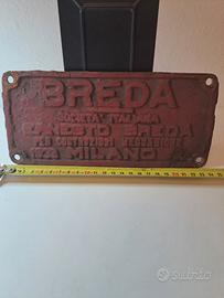 vecchia targa breda ferrovia treni