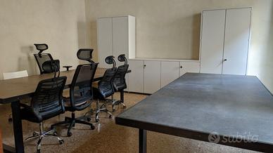 2 Tavoli design 300x130 cm in gres e acciaio