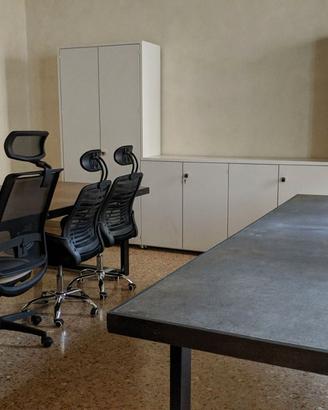 2 Tavoli design 300x130 cm in gres e acciaio