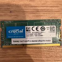 4GB DDR3 1600mhz SODIMM anche x Apple