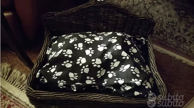 Divanetto in vimini per animali cane gatto Cuccia