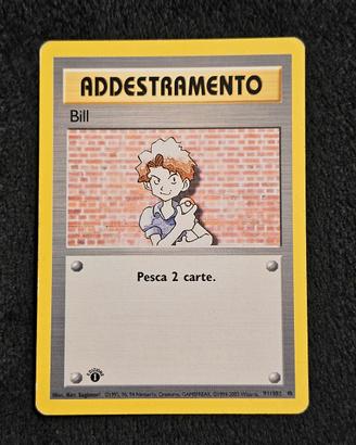 carta pokemon bill 1 edizione