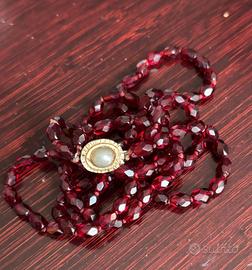 Collaba vintage in granato doppio filo