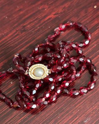 Collaba vintage in granato doppio filo