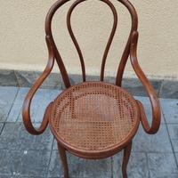 Poltroncina in legno e finocchino, vintage