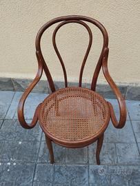 Poltroncina in legno e finocchino, vintage