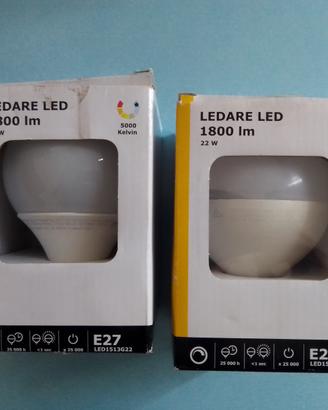 2 Lampadine a Led 1800 lm 22W
