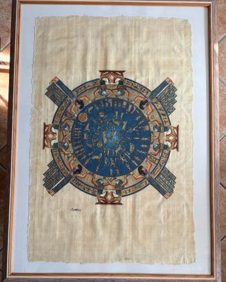 Egitto: Zodiaco di Dendera dipinto su vero papiro