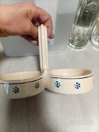 Supporto doppio Portacondimenti ceramica