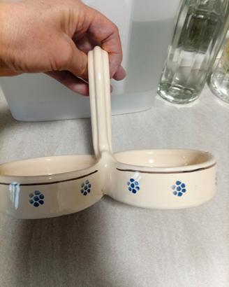 Supporto doppio Portacondimenti ceramica