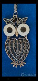 collana lunga  civetta 