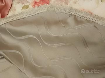 copriletto in raso grigio perla