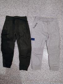 2 pantaloni felpati bimbo 5-6 anni 