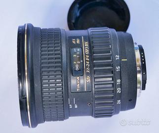Obiettivo Tokina 12-24mm F4 IF DX  attacco Nikon