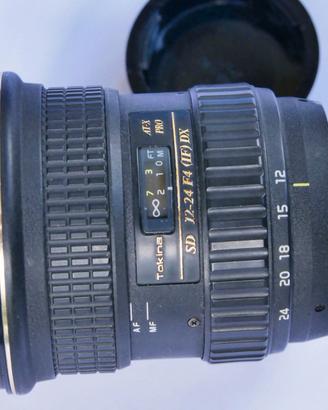 Obiettivo Tokina 12-24mm F4 IF DX  attacco Nikon