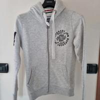 felpa grigio chiaro superdry