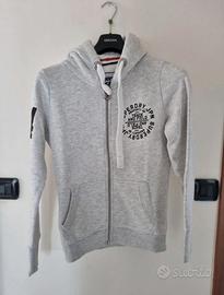 felpa grigio chiaro superdry