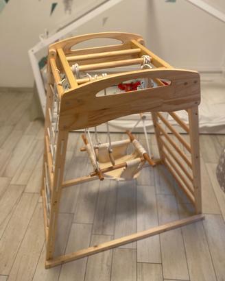 Parco giochi in legno, bambini 2-5 anni