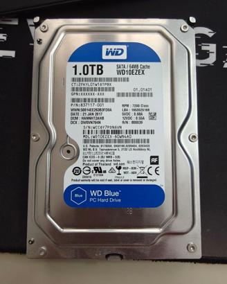Hard Disk WD Blue 1TB 3.5" SATA 7200 RPM WD10EZEX