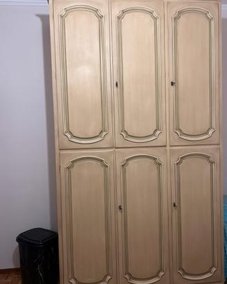 Armadio vintage in vero legno 6 ante