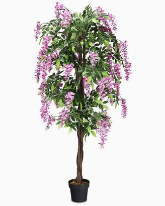 NUOVA Pianta Finta da Interno da 180cm Con Fiori
