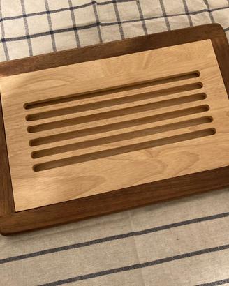 Tagliere per Pane In Legno con Griglia 