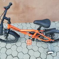 bici bambino con rotelle raggio 16 