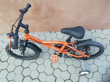 bici bambino con rotelle raggio 16 