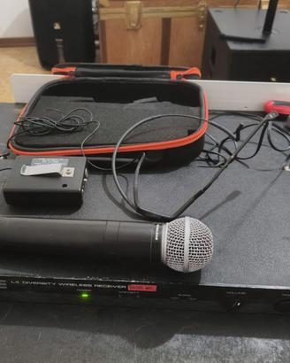 Radiomicrofono  SHURE SM58 a gelato + archetto