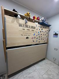 Letto a castello in legno salvaspazio