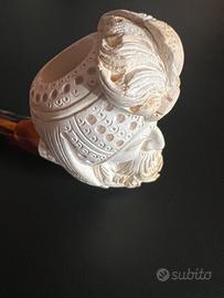 Pipa in Schiuma di mare decorata