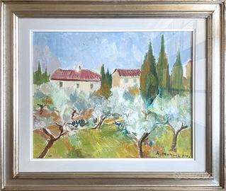 Rodolfo marma olio su tela paesaggio 1974