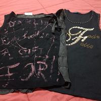 2 canotte nere ragazza 