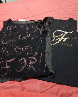 2 canotte nere ragazza 