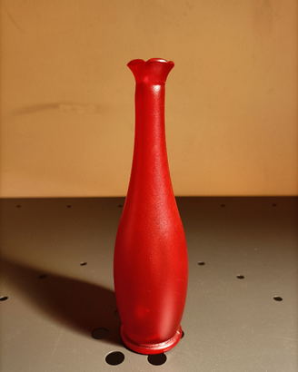 Vaso rosso in vetro