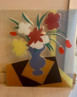 Quadro decorativo in vetro artistico